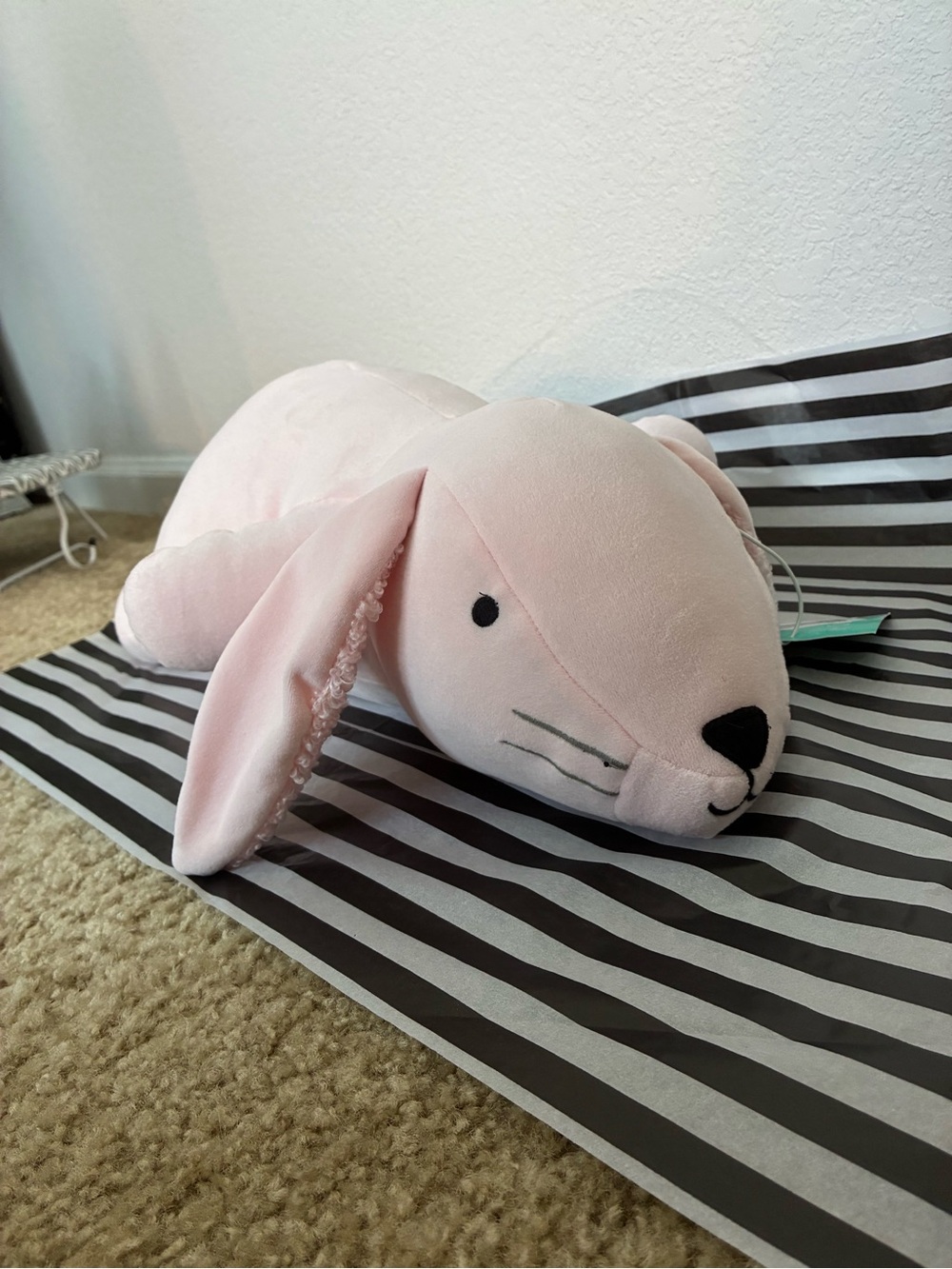 NWT Pillowfort Weighted Plush Bunny Pink 3 lb Weighted Stuffed Animal